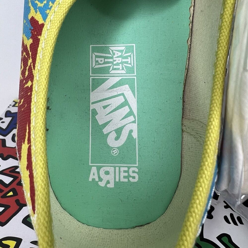 Vans X Aries OG Authentic LX Shoes Weed Muted VN0A4BV9 Size 7.5M/9W NEW - Picture 8 of 14